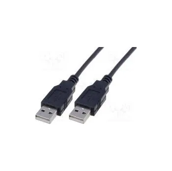 Datový kabel Kabel USB 2.0 USB A vidlice, z obou stran niklovaný 3m černá