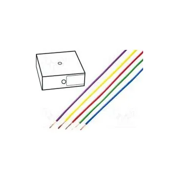 elektrický kabel Vodič H05V-U drát Cu 1mm2 žluto-zelená PVC 300/500V 100m