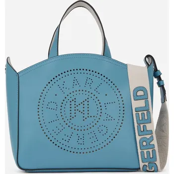 Kabelka KABELKA KARL LAGERFELD K/CIRCLE SM TOTE PERFORATED DARK STILL WATER