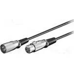 Kabel XLR vidlice 3pin,XLR zásuvka 3pin 6m černá