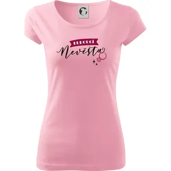 Budoucí nevěsta prsten - Dámské triko Pure - 3XL ( Růžová )