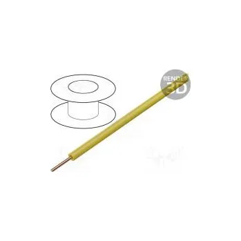 elektrický kabel Vodič drát Cu 0,2mm2 žlutá PVC 60V 100m