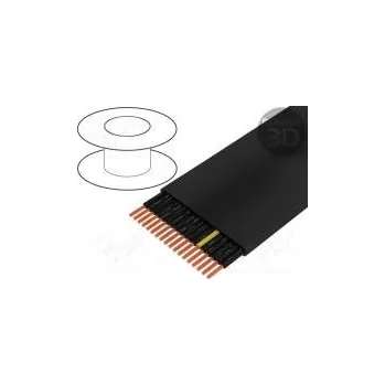 elektrický kabel Vodič H05VVH6-F 18G1mm2 nestíněný 300/500V Cu lanko černá