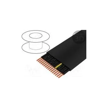 elektrický kabel Vodič H05VVH6-F 4x(4G1)mm2 nestíněný 300/500V Cu lanko černá