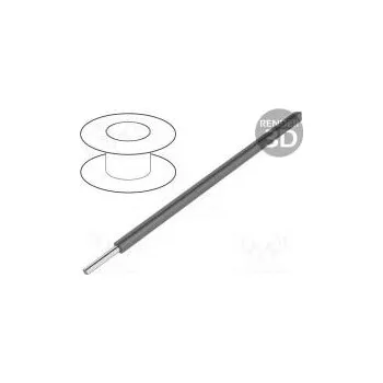 elektrický kabel Vodič EcoWire drát Cu 18AWG tmavě šedá MPPE 600V 305m