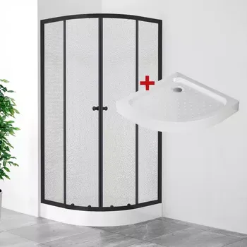 POINT BLACK LOR 80 Grape Čtvrtkruhový sprchový kout s akrylátovou vaničkou