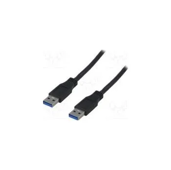 Datový kabel Kabel USB 3.0 USB A vidlice, z obou stran niklovaný 2m černá