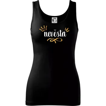 Dámské tričko Nevěsta princezna - zlatý potisk - Dámské tílko - L ( Černá )