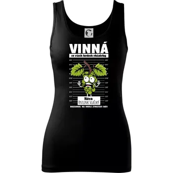 Dámské oblečení Vinná réva odsouzena Ryzlink vlašský - Dámské tílko - XS ( Černá )