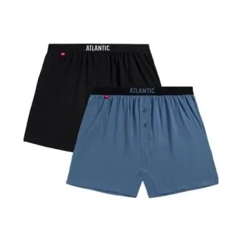 Trenýrky 2 PACK trenýrky Atlantic 2MBX-025/24 Černo-modrá XL