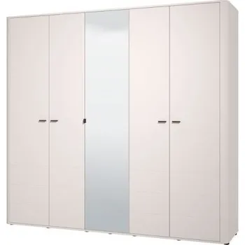 Šatní skříň Pětidveřová šatní skříň se zrcadlem Saray - kašmír