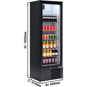 Lednice G.Gastro Barová lednice na nápoje 280L - černá