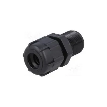 Vývodka s prodlouženým závitem PG9 IP68 Mat polyamid černá