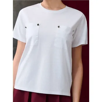 Dámské tričko Sinsay - TRIČKO S OZDOBNÝMI KAMÍNKY - bílá - 329FK-00X - 329FK-00X-XL