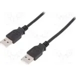 Kabel USB 2.0 USB A vidlice, z obou stran niklovaný 1,8m
