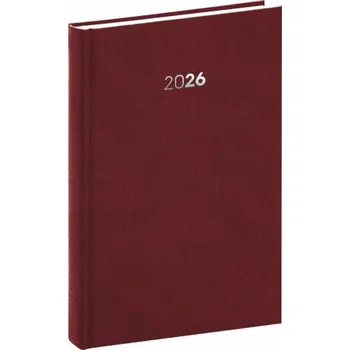 Diář Diář 2026: Balakon - bordó, denní, 15 x 21 cm