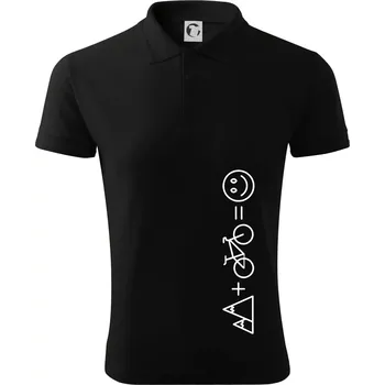 Pánská košile Hory kolo úsměv - Polokošile pánská Pique Polo 203 - 4XL ( Černá )