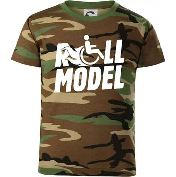 Chlapecké tričko Roll model - Dětské maskáčové triko - 104-110cm / 3-4 roky ( Hnědý maskáč )