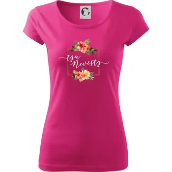 Tým nevěsty čtverec oranžový - Dámské triko Pure - 3XL ( Purpurová )