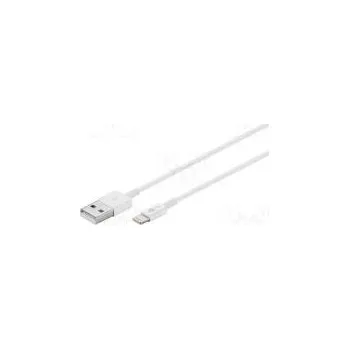 Datový kabel Kabel USB 2.0 USB A vidlice, vidlice Apple Lightning 1m bílá