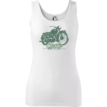 Dámské tričko Born to live classic - Dámské tílko - S ( Bílá )
