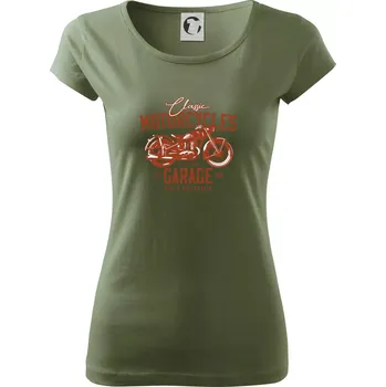 Dámské tričko Garage build and repair - Dámské triko Pure - S ( Khaki )