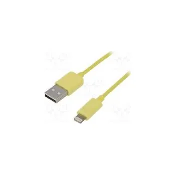 Datový kabel Kabel USB 2.0 USB A vidlice, vidlice Apple Lightning 1m žlutá