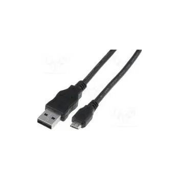 Datový kabel Kabel USB 2.0 USB A vidlice, USB B micro vidlice niklovaný 1m