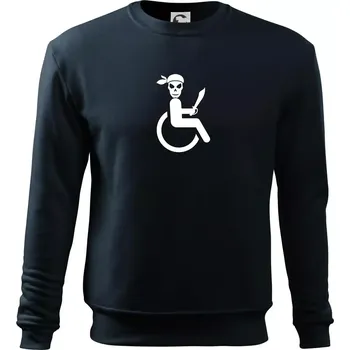 Chlapecké tričko Pirát vozíčkář - Mikina Essential dětská - 158 cm/12 let ( Námořní modrá (velmi tmavá - téměř černá) )