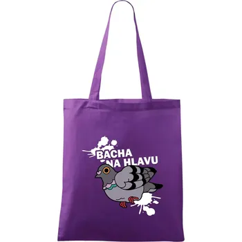 Bacha na hlavu - Taška bavlněná - 42 x 38 cm ( Fialová )