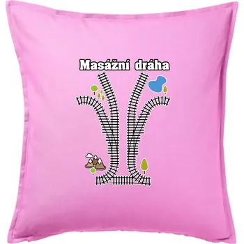 Polštář Masážní dráha - Polštář 50x50 - 50x50 - Pouze potah ( Růžová )