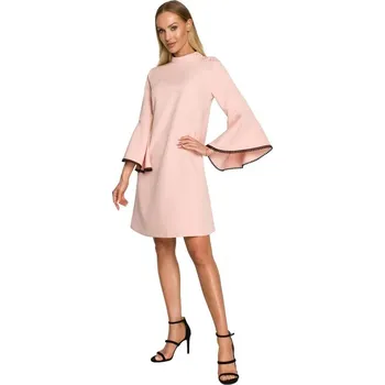 Dámské šaty Dámské šaty M698 Pudr růžová - MOE pudrovo-růžová M