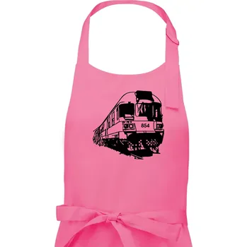 Kuchyňská zástěra Vlak 854 bok - Pánská zástěra na vaření - Univerzální velikost ( Růžová )