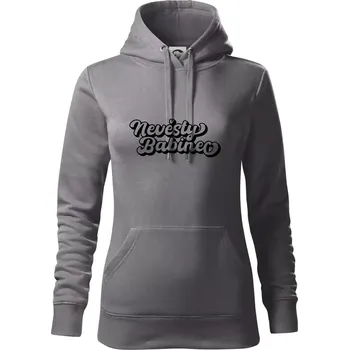 Dámská mikina Nevěsty babinec obrys - Mikina dámská Cape s kapucí - XS ( Ocelově šedá )