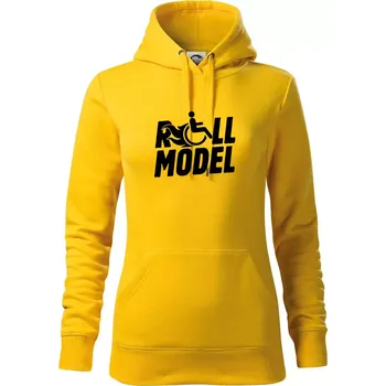 Dámská mikina Roll model - Mikina dámská Cape s kapucí - S ( Žlutá )