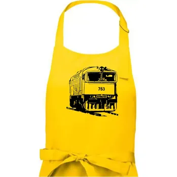 Kuchyňská zástěra Vlak 753 - Dámská zástěra na vaření - Univerzální velikost ( Žlutá )