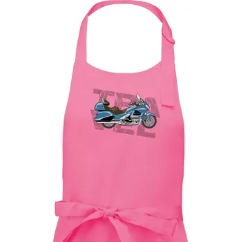 Kuchyňská zástěra Cestovní motorka Amerika modrá - Pánská zástěra na vaření - Univerzální velikost ( Růžová )
