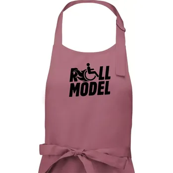 Kuchyňská zástěra Roll model - Pánská zástěra na vaření - Univerzální velikost ( Starorůžová )