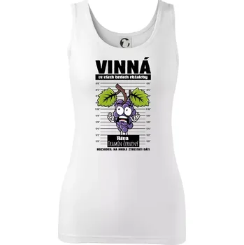 Dámské tričko Vinná réva odsouzena Tramín červený - Dámské tílko - XS ( Bílá )