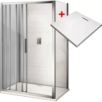 AFTER HARD 90x90 Clear Sprchový kout s mramorovou vaničkou