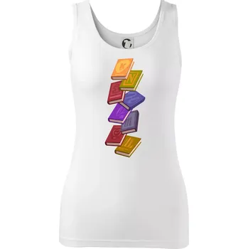 Dámské oblečení Knihomol letící knihy - Dámské tílko - M ( Bílá )