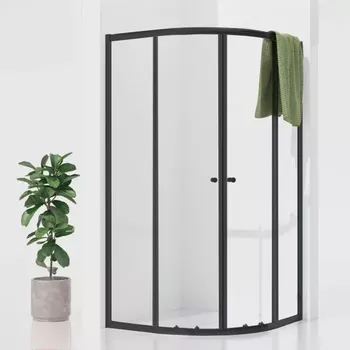 POINT BLACK 80x80 Clear Čtvrtkruhová sprchová zástěna