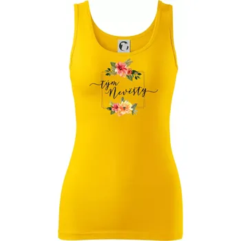 Dámské tričko Tým nevěsty čtverec oranžový - Dámské tílko - XL ( Žlutá )