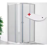 POINT AS ROCKY 100x80 Grape Levý Asymetrický sprchový kout s mramorovou vaničkou