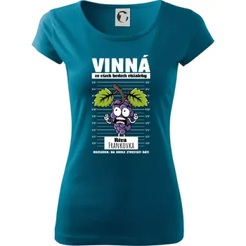 Dámské tričko Vinná réva odsouzena Frankovka - Dámské triko Pure - XS ( Petrolejová )