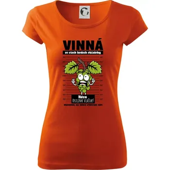 Dámské oblečení Vinná réva odsouzena Ryzlink vlašský - Dámské triko Pure - XS ( Oranžová )