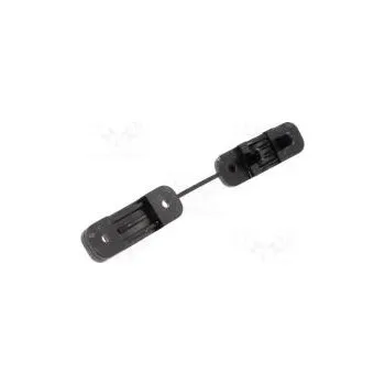 kabelová chránička Zamačkávací příchytka polyamid černá Montážní otvor Ø8mm