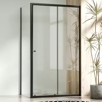 NICOL COMBI Black 120x80 čiré Sprchový kout s posuvnými dveřmi