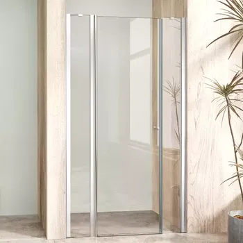 Sprchové dveře ALFA LINE II Chrom 110 Čiré Sprchové dveře jednokřídlé s pevnými stěnami v rovině