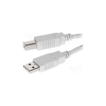 Datový kabel Kabel USB 2.0 USB A vidlice, USB B vidlice 1m šedá Žíla Cu